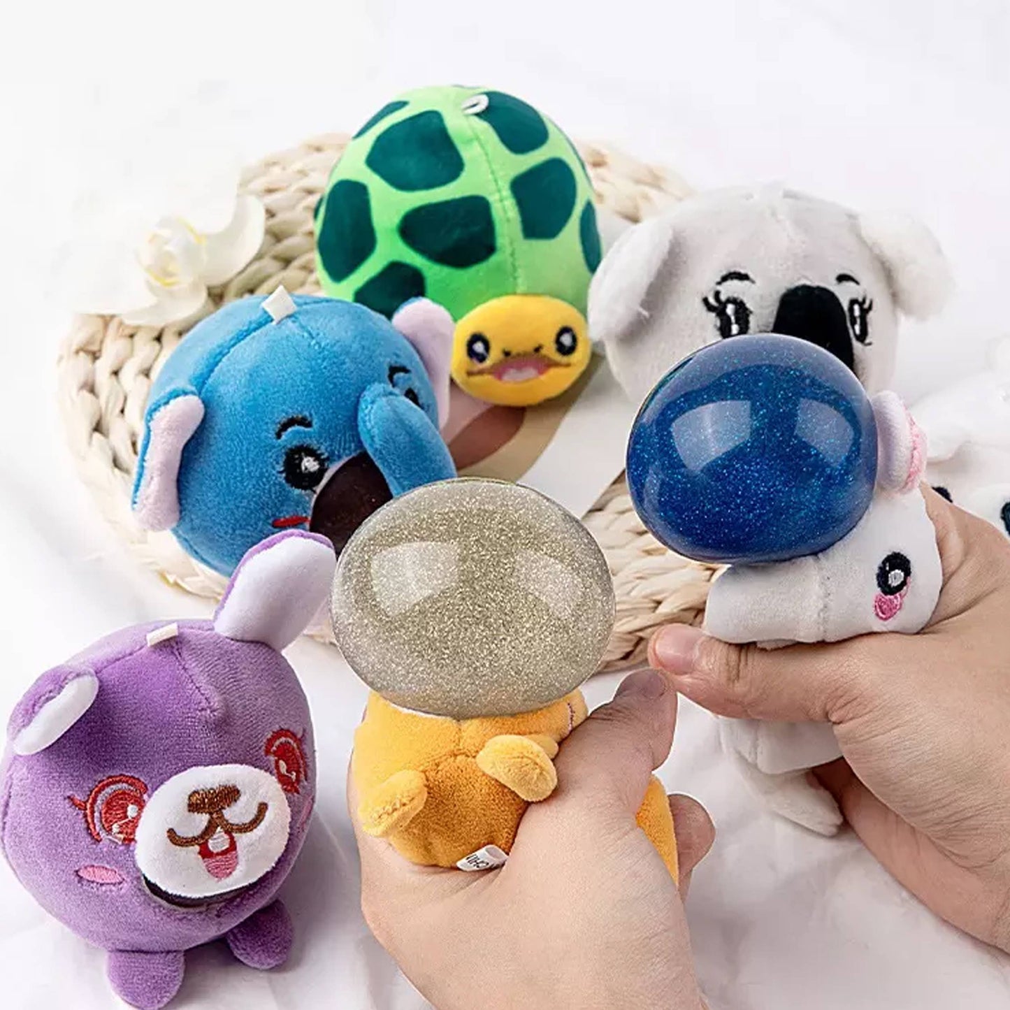 JSBlueRidge Toys - New Soft Small Plush Squishy Toy Ball For Kids