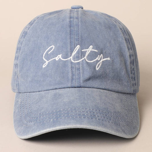 Fashion City - Salty Lettering Embroidery Baseball Cap