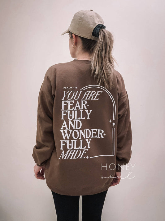 Honey Soul LLC - Graphic Fearfully & Wonderfully Made Crewneck