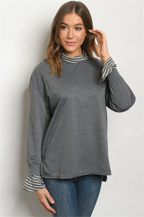 Very J Cowl neck long sleeve