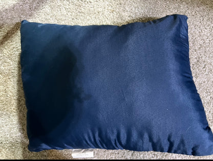 Blue flowered pillow
