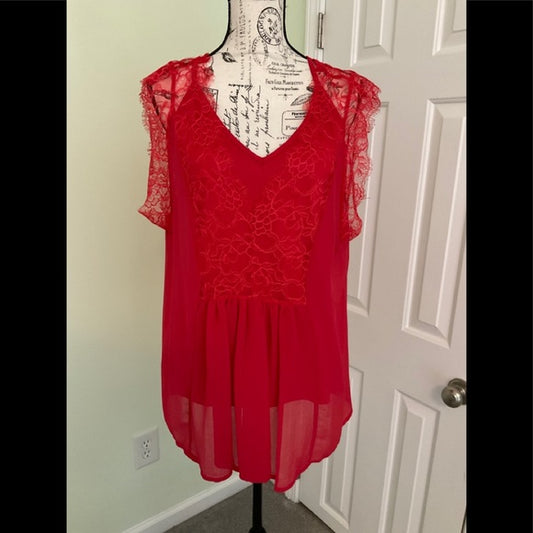 Lace two piece top