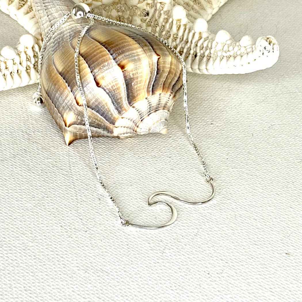Sterling silver Bolo Wave Bracelet