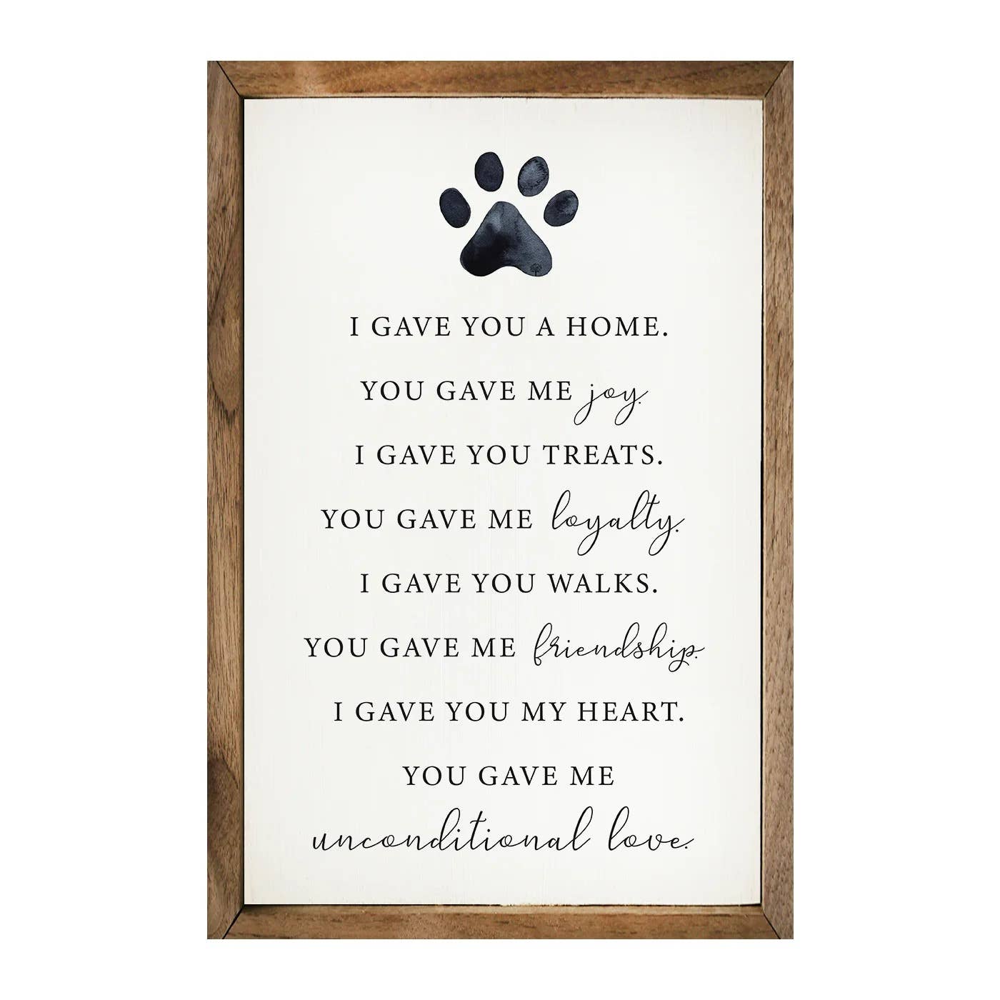 Kendrick Home - I Gave You A Home Paw White