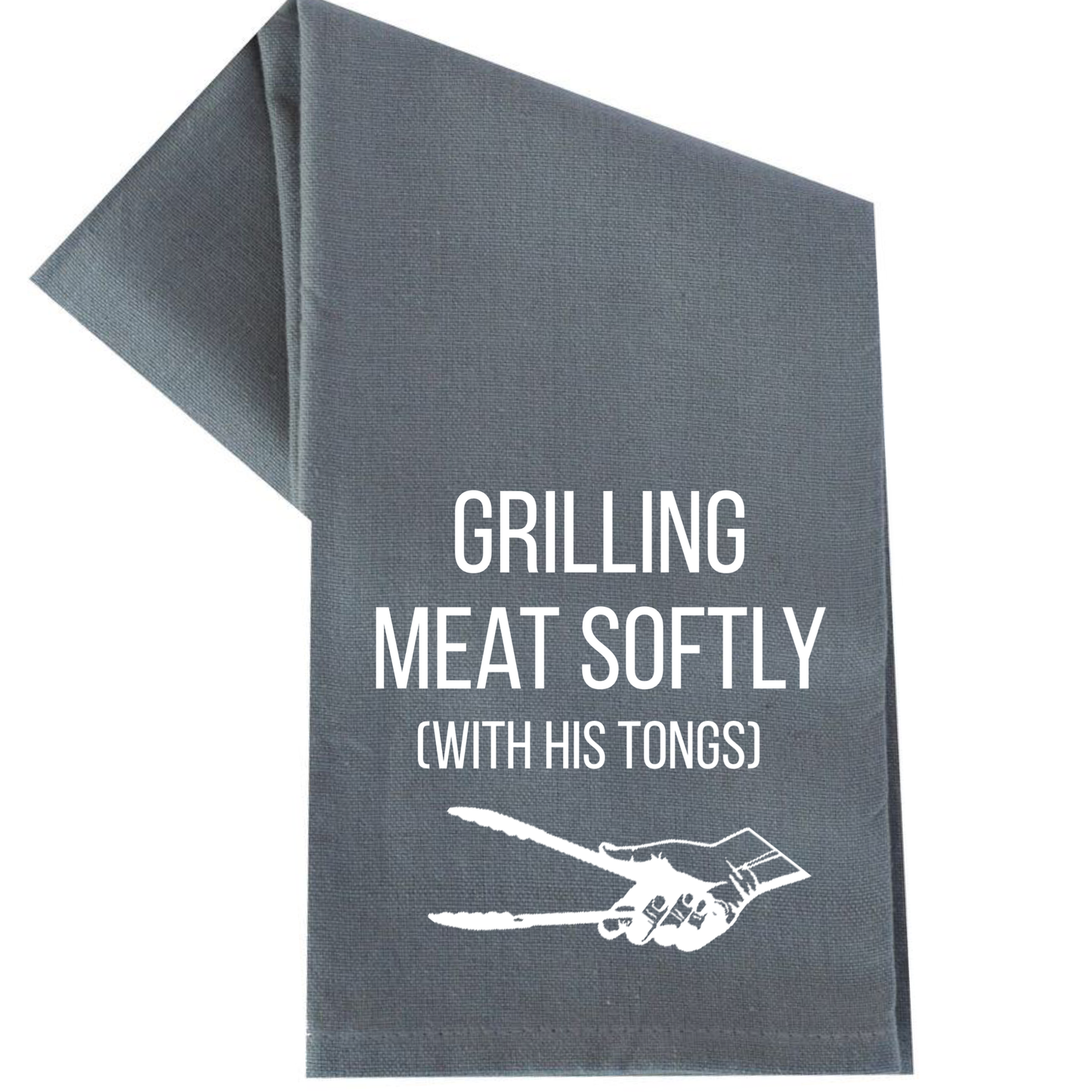 dkhandmade - GRILLING MEAT SOFTLY TEA TOWEL