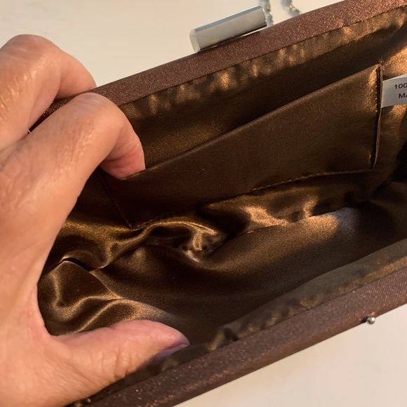 Brown Clutch or dress handbag