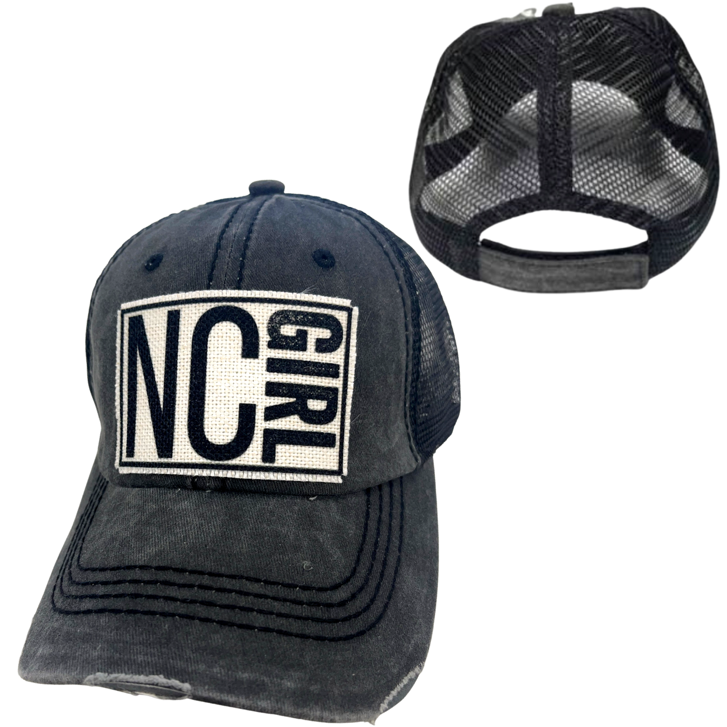 dkhandmade - NORTH CAROLINA GIRL PONYTAIL AND UNISEX HATS