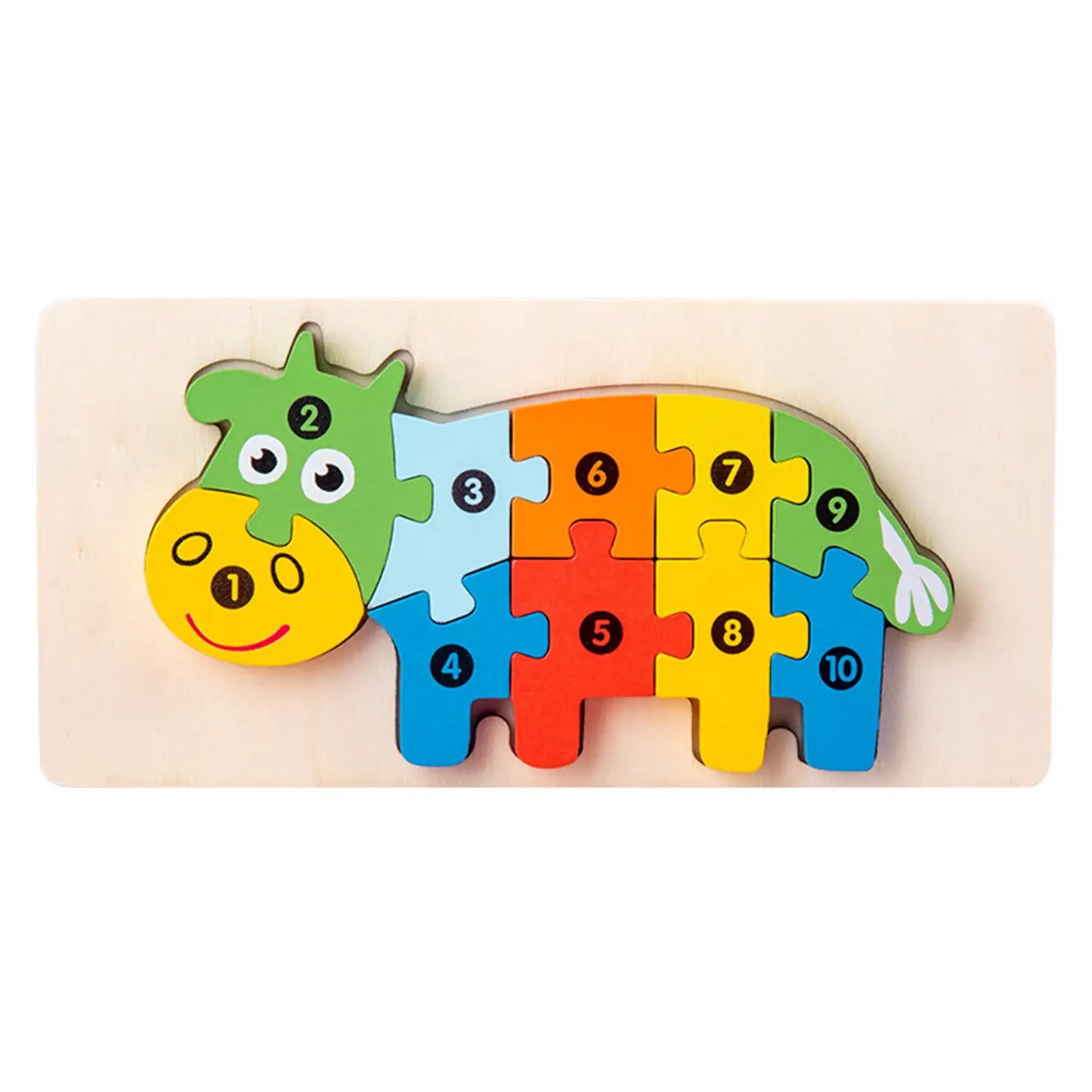 JSBlueRidge Toys - Dinosaur, Crocodile Giraffe, Numbered Puzzles Toy Stocking Stuffers Kids Toys
