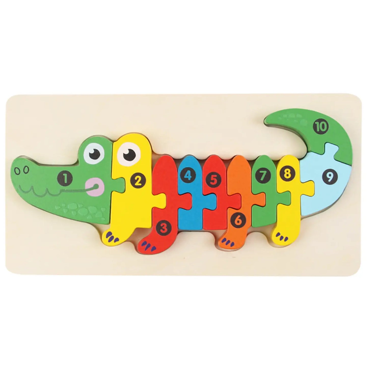 JSBlueRidge Toys - Dinosaur, Crocodile Giraffe, Numbered Puzzles Toy Stocking Stuffers Kids Toys