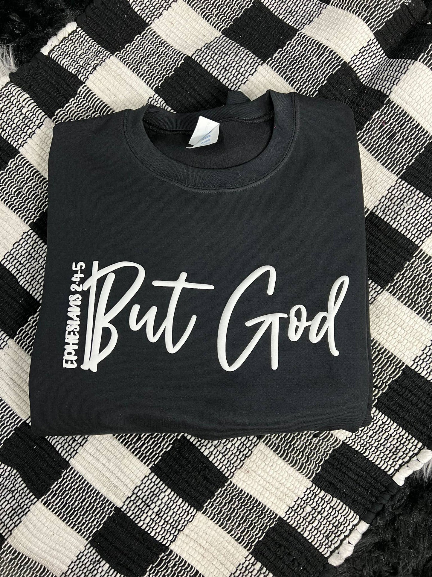 Squishy Faces - But God Puff Sweatshirt