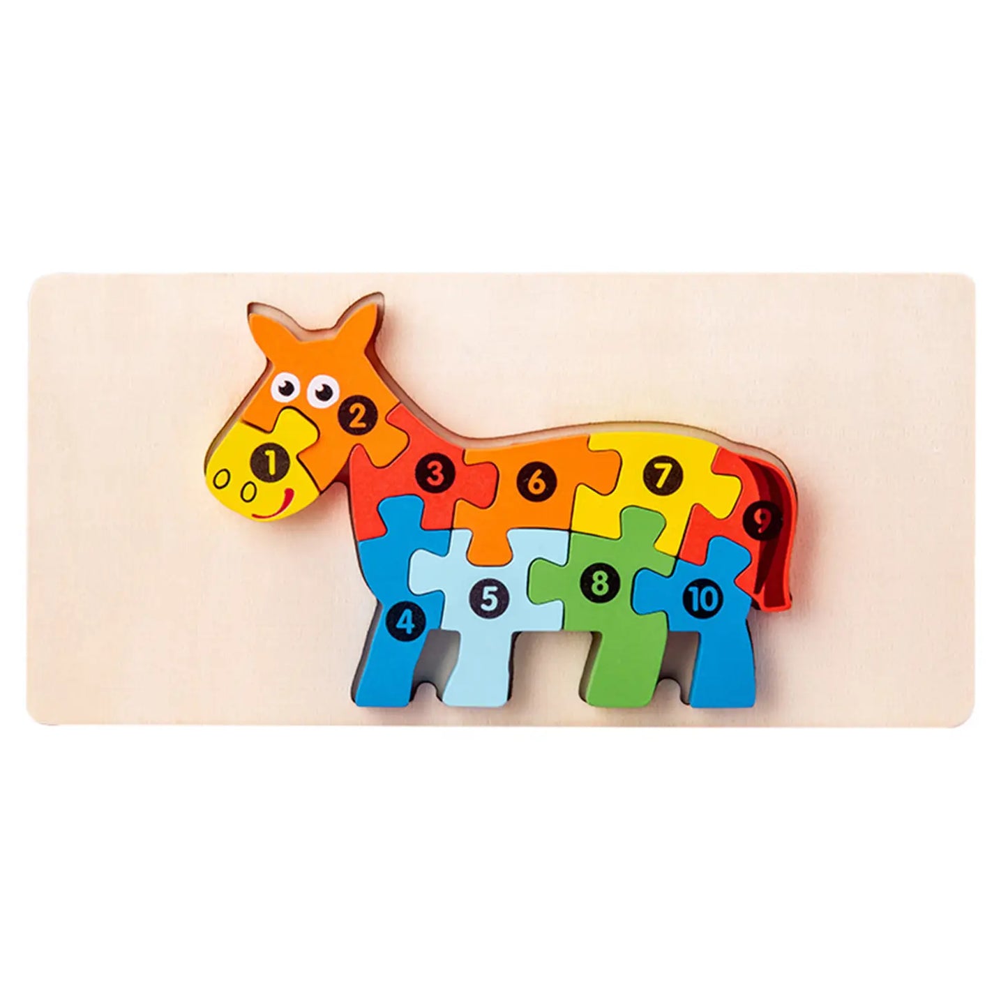 JSBlueRidge Toys - Dinosaur, Crocodile Giraffe, Numbered Puzzles Toy Stocking Stuffers Kids Toys