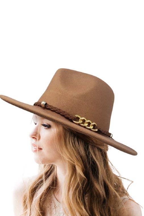 Embellish Your Life - Braided Band Red Bottom Fedora Hat