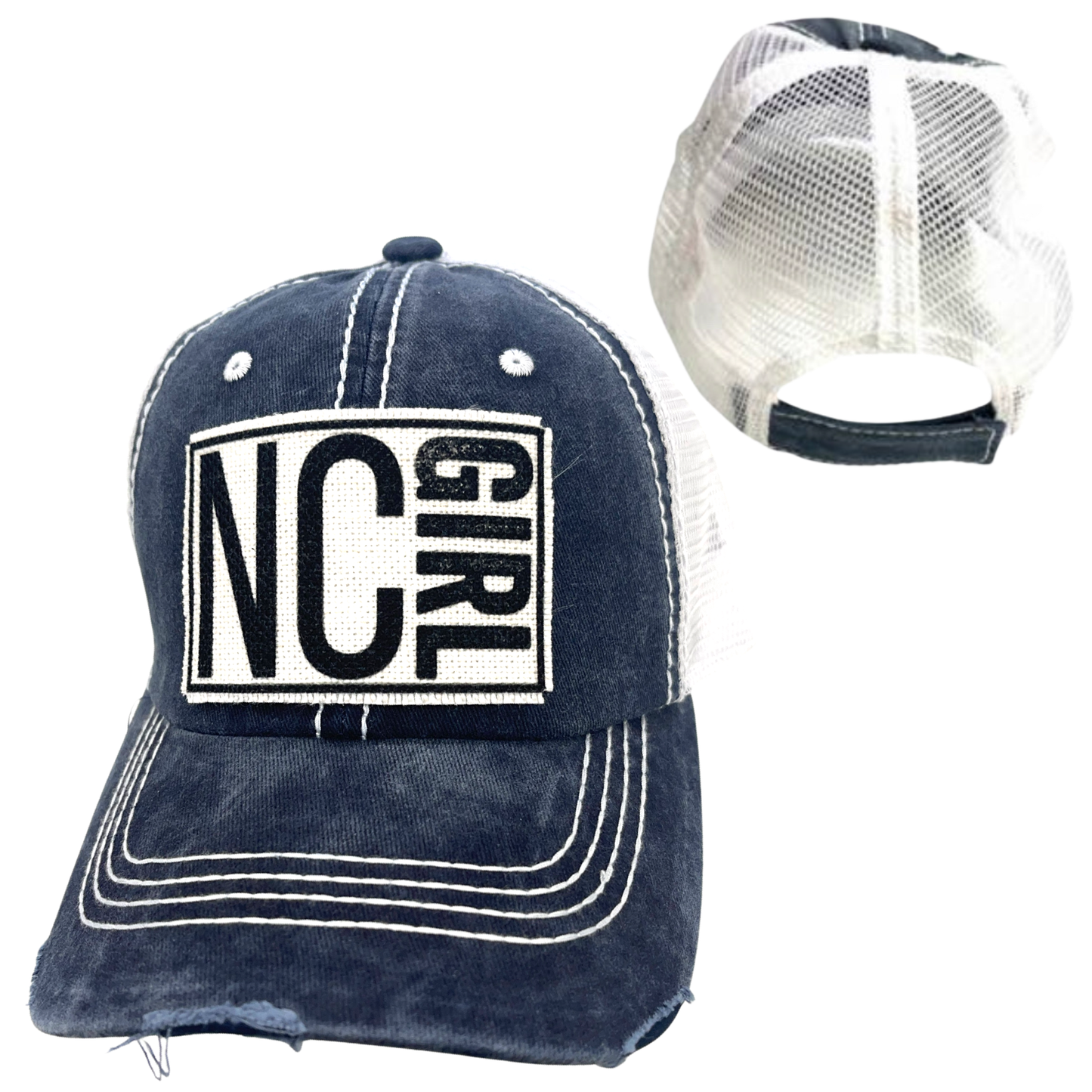 dkhandmade - NORTH CAROLINA GIRL PONYTAIL AND UNISEX HATS