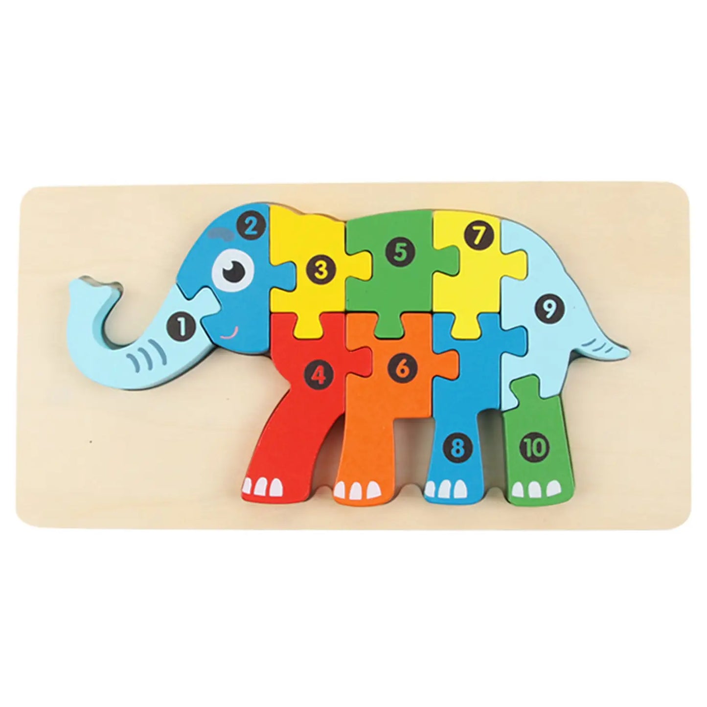 JSBlueRidge Toys - Dinosaur, Crocodile Giraffe, Numbered Puzzles Toy Stocking Stuffers Kids Toys