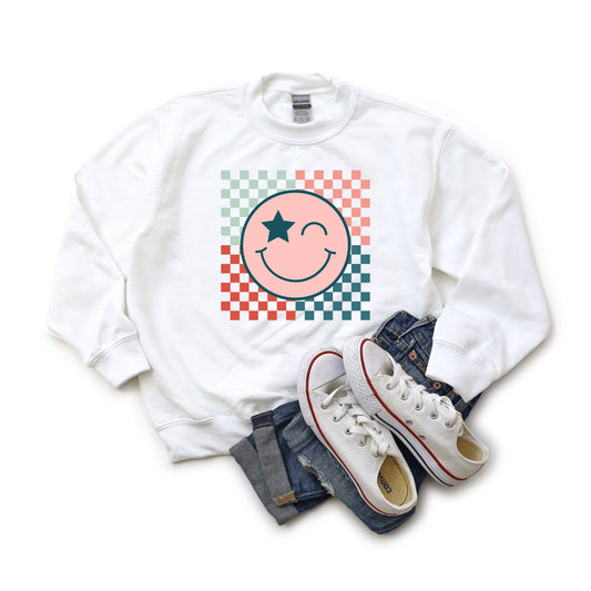 The Juniper Shop Wholesale - American Smile | Patriotic | 4th | Youth Sweatshirt