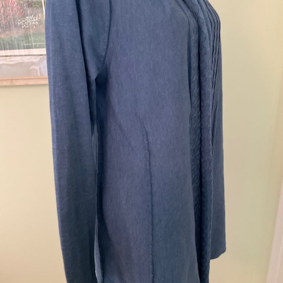 Karen Scott blue sweater cardigan
