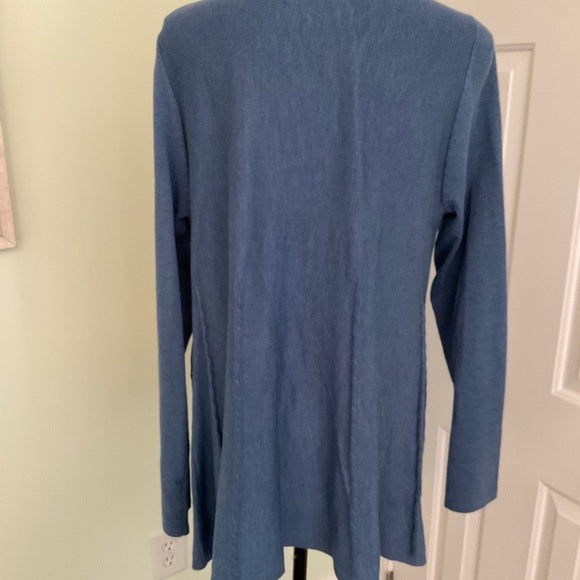 Karen Scott blue sweater cardigan