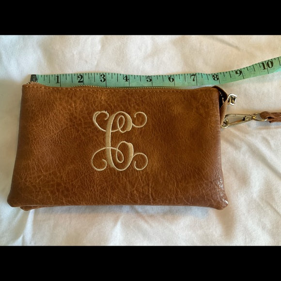 Leather wristlet