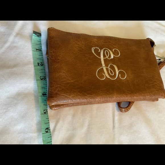 Leather wristlet