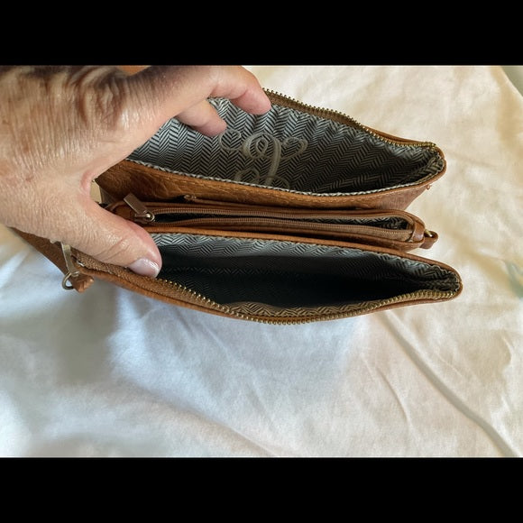 Leather wristlet