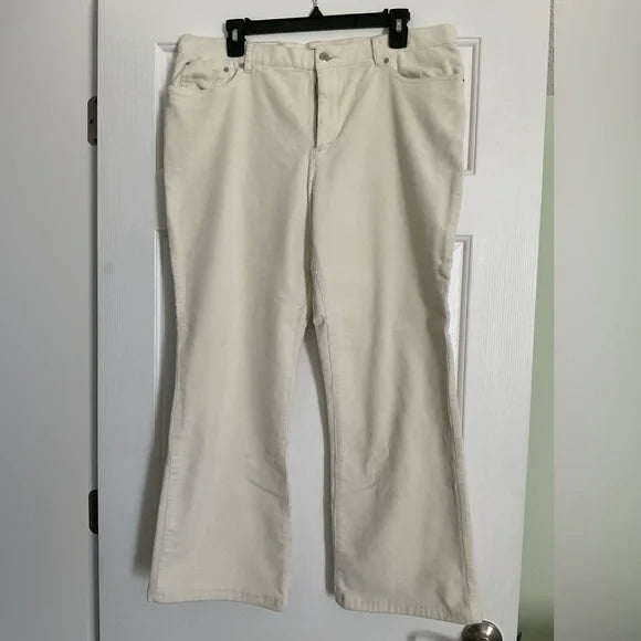 Chaps Cream Corduroy Pants