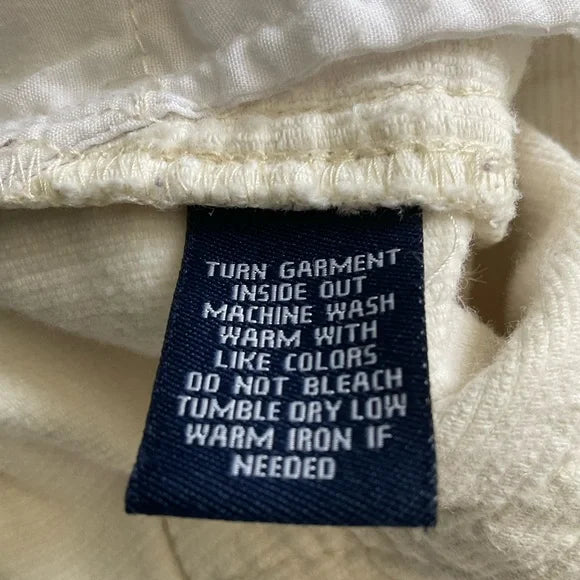 Chaps Cream Corduroy Pants