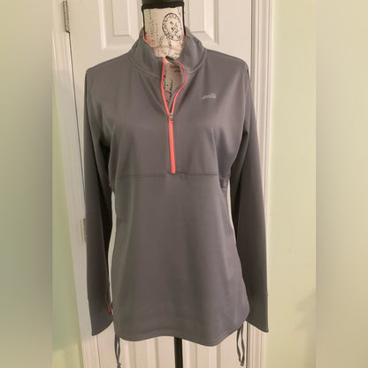 Avia Women's Gray Sweatshirt with Coral Zipper