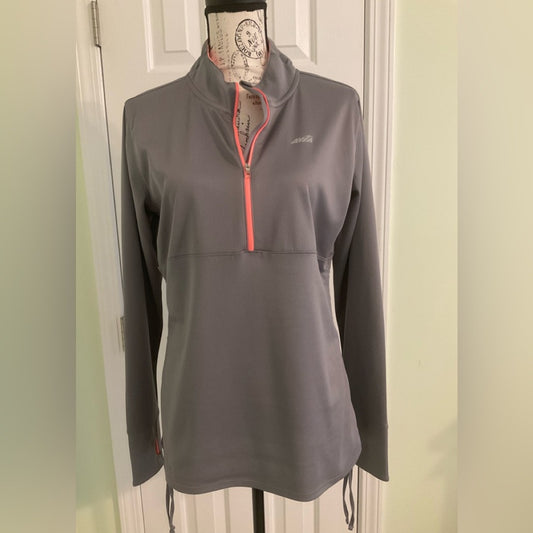 Avia Women's Gray Sweatshirt with Coral Zipper