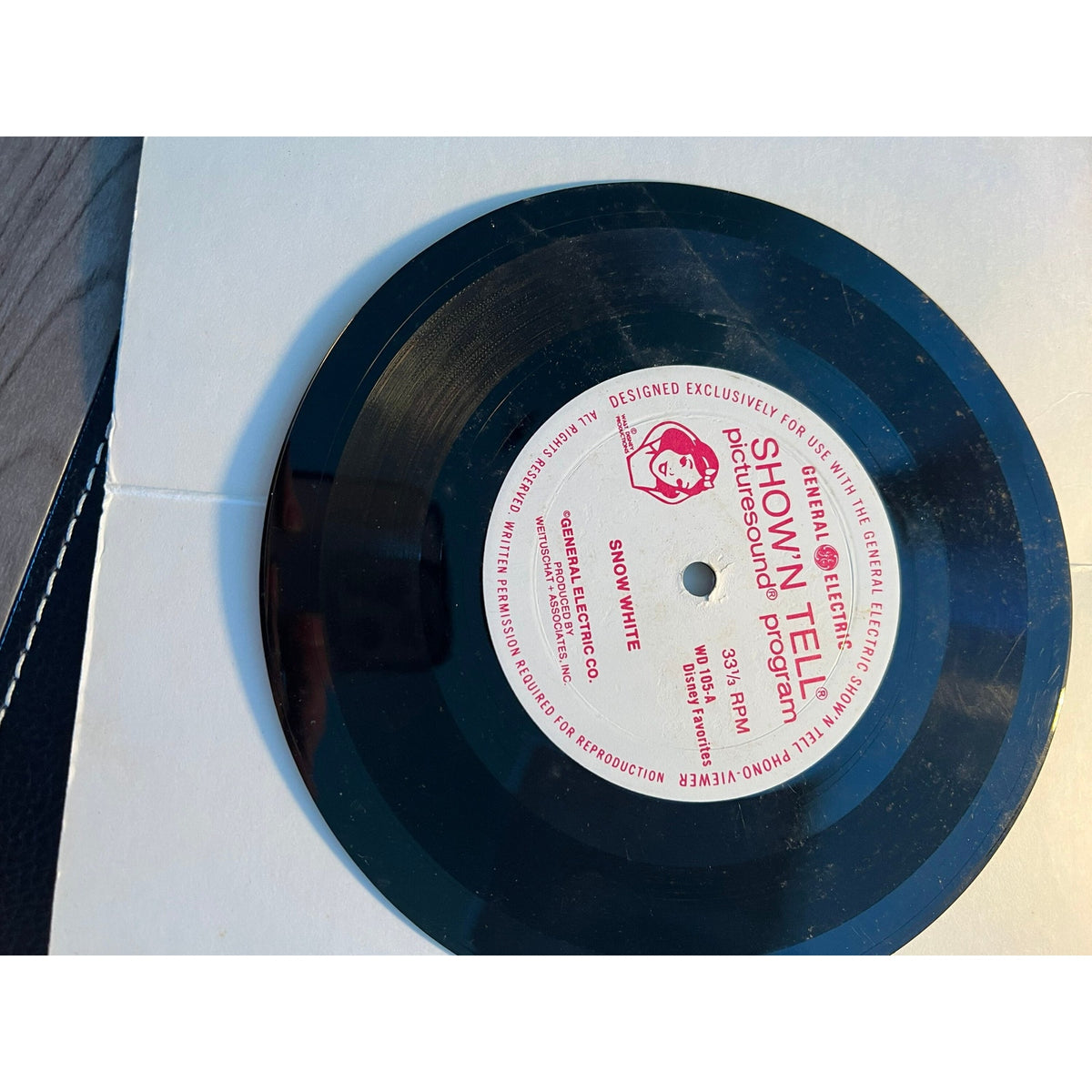 Show'N Tell Picturesound Program Snow White WD 105 Vinyl LP Record