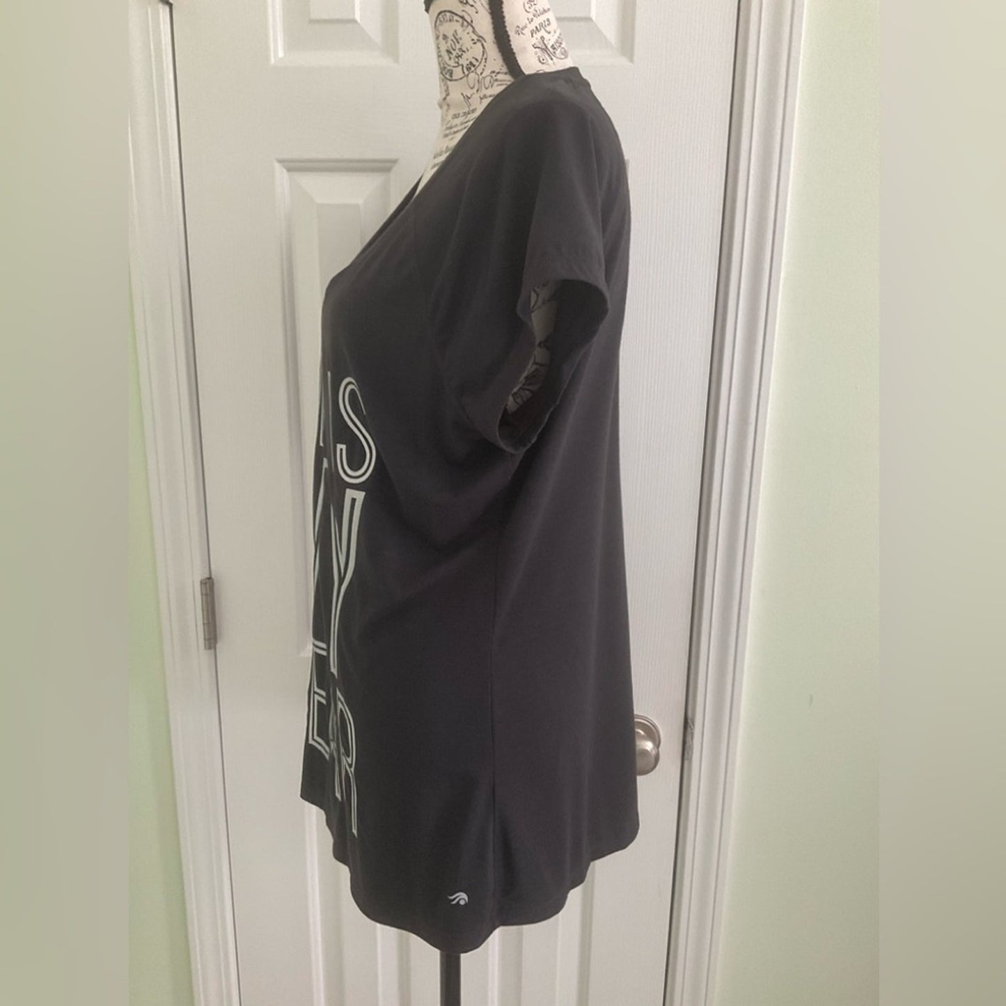 Ideology Black Graphic V-Neck Tee