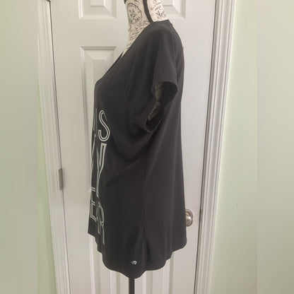 Ideology Black Graphic V-Neck Tee