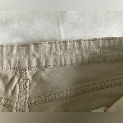 Crown & Ivy Women's Skinny Jeans - Cream