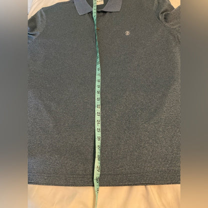 Izod Blue Polo Shirt Classic Knit Casual