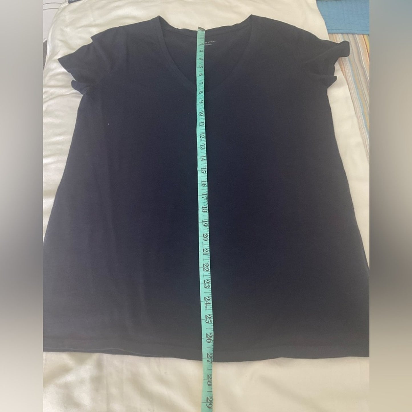 Merona Dark Blue V-Neck Short Sleeve Tee