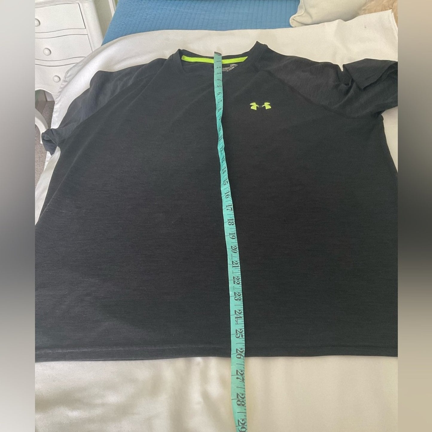 Under Armour Men's Charcoal Tee with Neon Logo