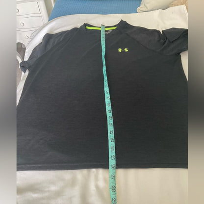 Under Armour Men's Charcoal Tee with Neon Logo