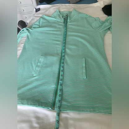 Crown & Ivy Mint Striped Utility Jacket