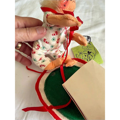 Annalee Christmas Doll opening present
