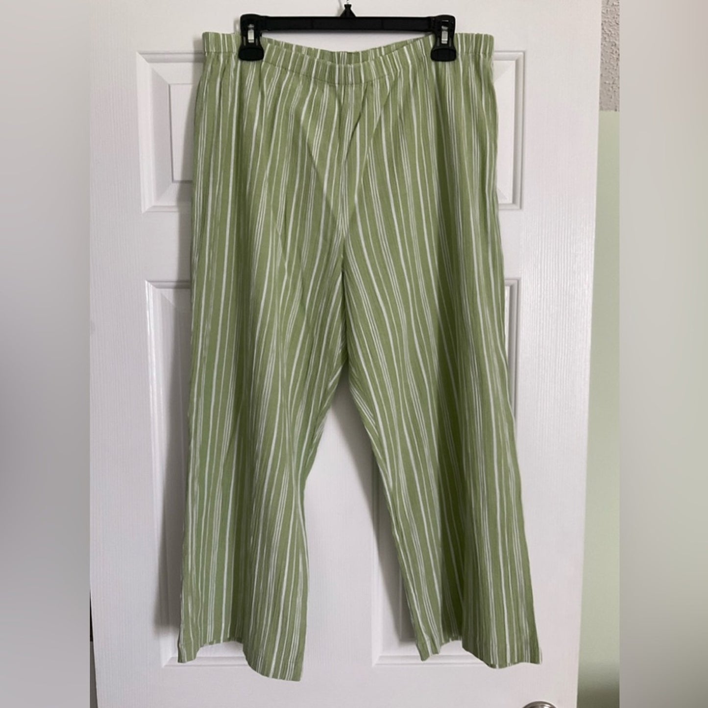 Chicos pants - Green and White Striped