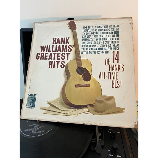 HANK WILLIAMS - Greatest Hits (14 Of The Best) - 12" Vinyl Record LP - EX