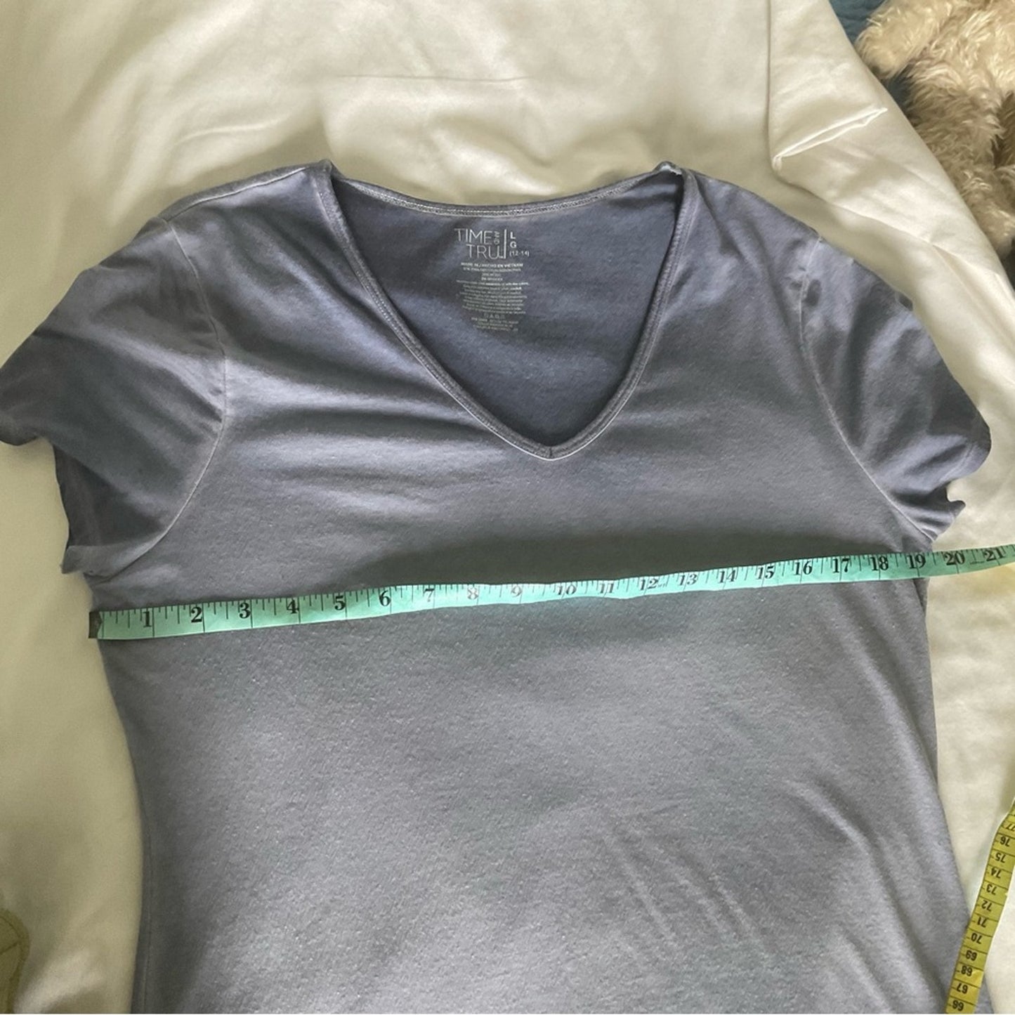 Time and Tru Soft Blue Short Sleeve Tee