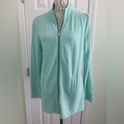 Crown & Ivy Mint Striped Utility Jacket