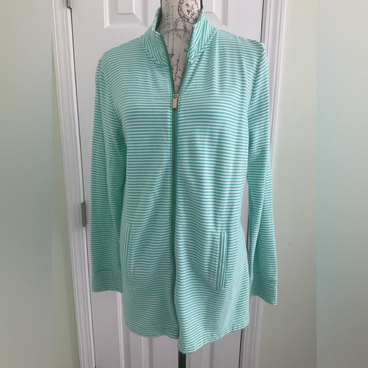 Crown & Ivy Mint Striped Utility Jacket