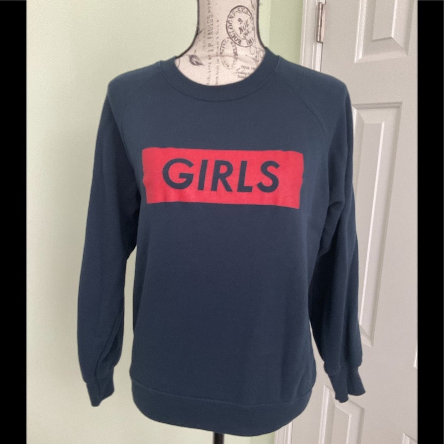 Subdued sweatshirt - Navy says Girls on it