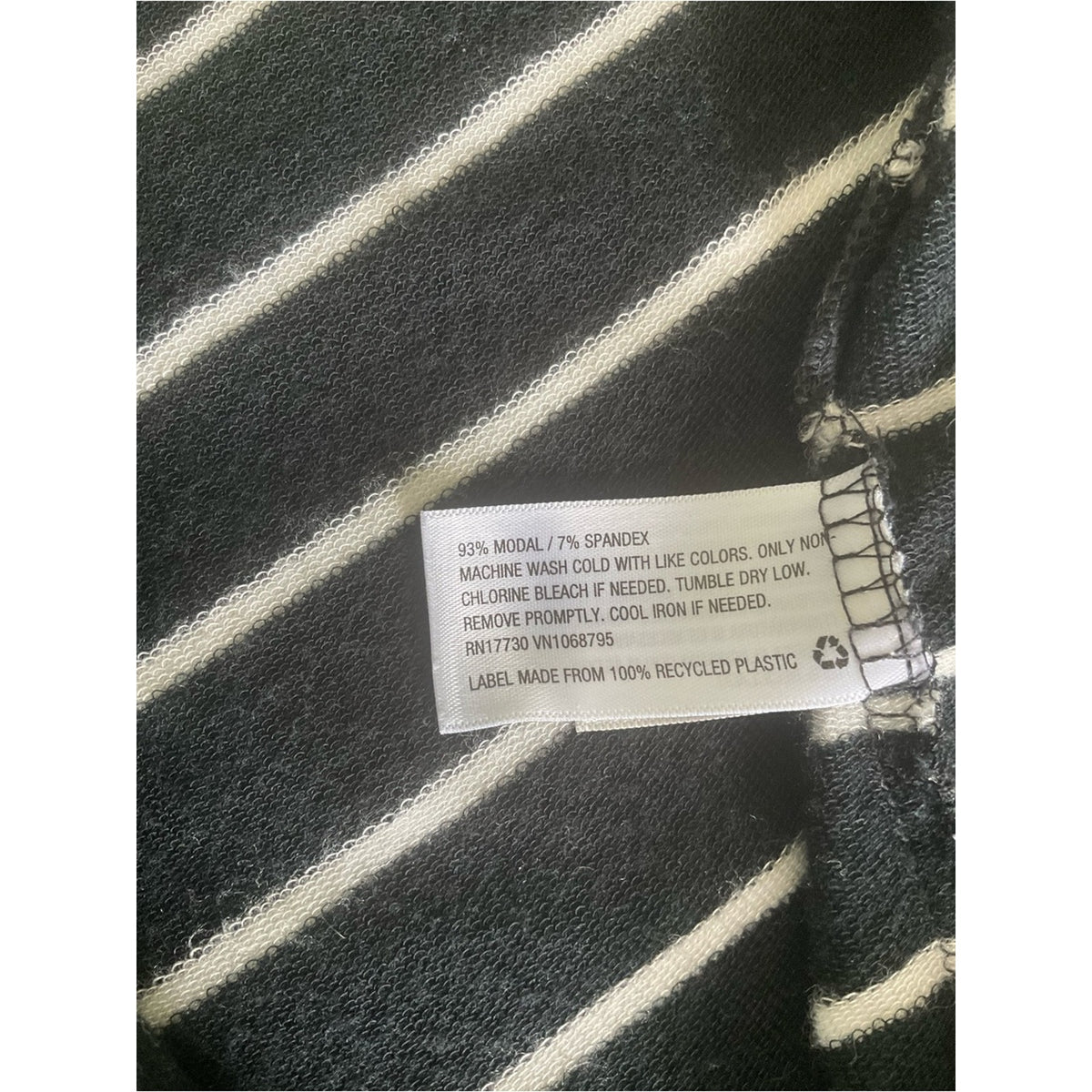 A New Day Black & White Striped Open-Front Cardigan