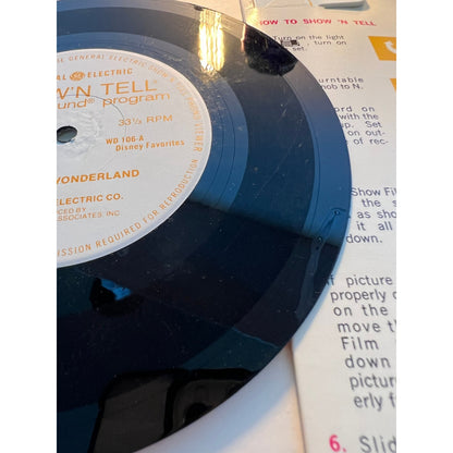 Show'N Tell Picturesound Program Alice in Wonderland WD 106 Vinyl LP Record