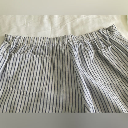 Just Living Blue and White Striped wide leg pants