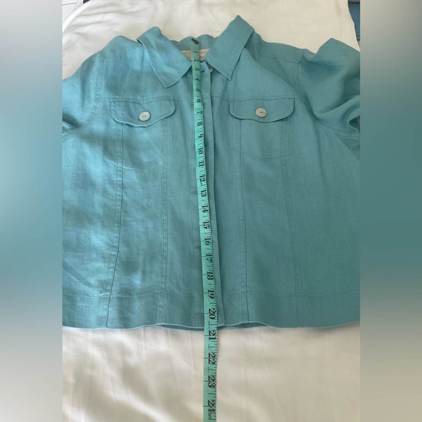 Monroe & Main Blue Linen Jacket