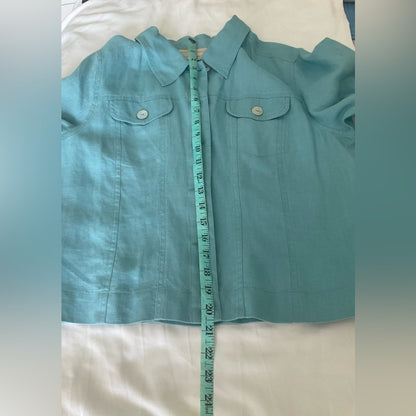 Monroe & Main Blue Linen Jacket