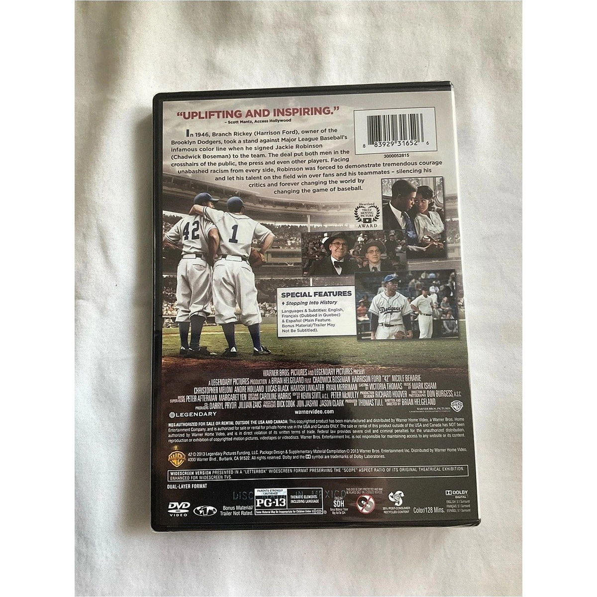 42: The Jackie Robinson Story. DVD